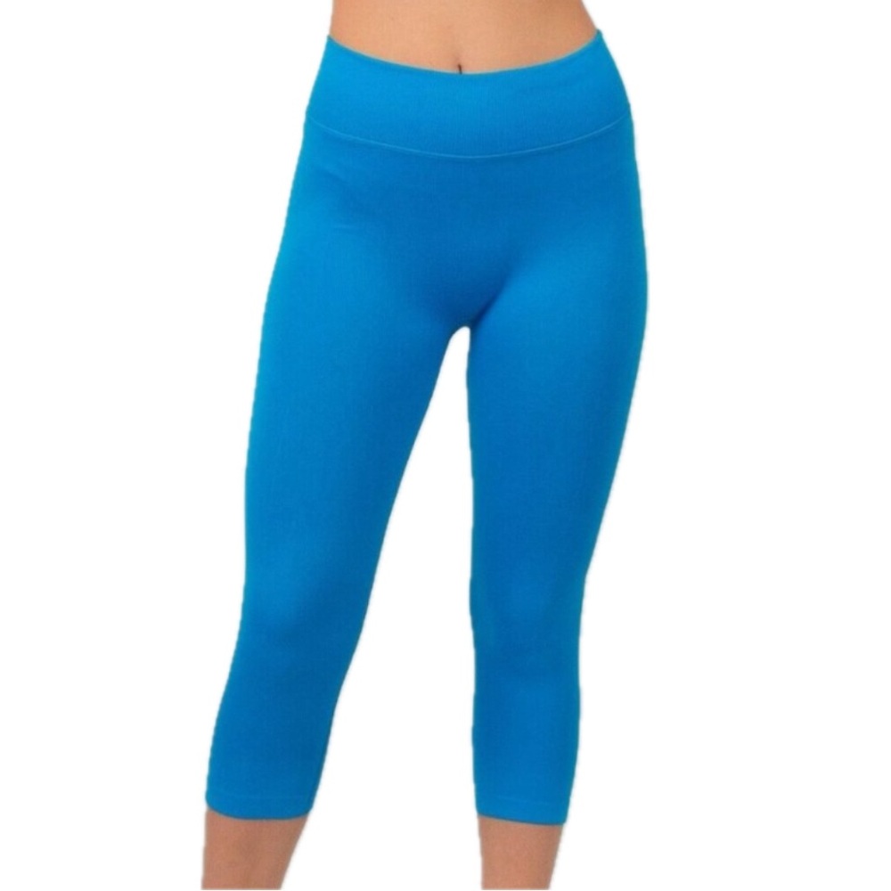 Yummie by Heather Thomson Gabby Capri Blue Tights M/L NWOT